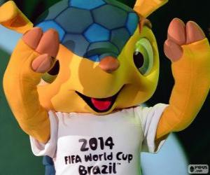 yapboz Fuleco, Brezilya 2014 FIFA Dünya Kupası resmi maskotu bir armadillo olduğunu